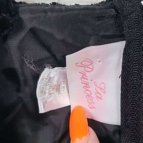 Girls Formal Dress Black Velvet Hot Pink Silver Glitter Flower Girl Occasion 7 - Picture 8 of 12